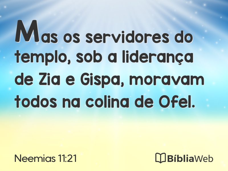Neemias 11:21 em imagem para compartilhar