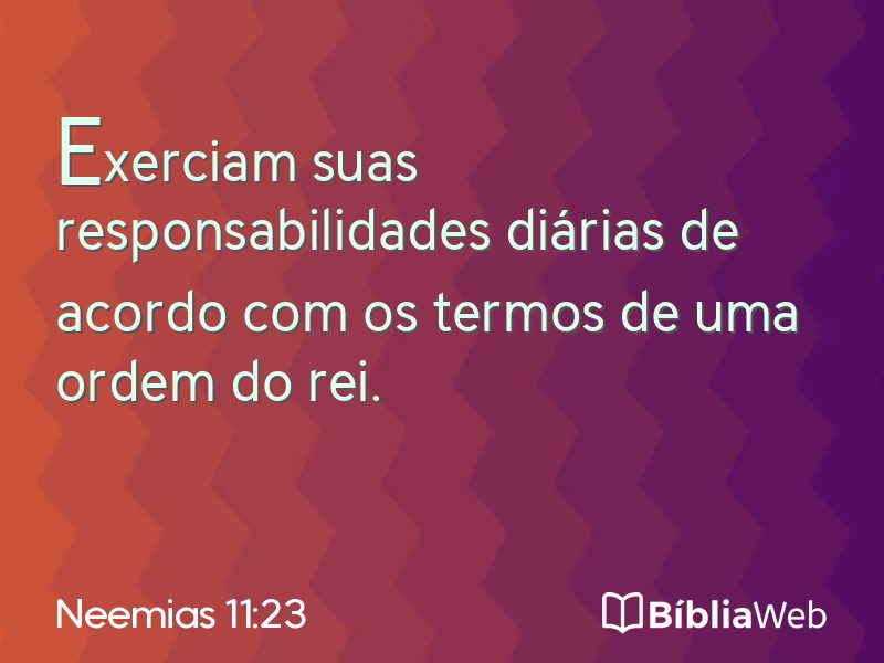 Neemias 11:23 em imagem para compartilhar