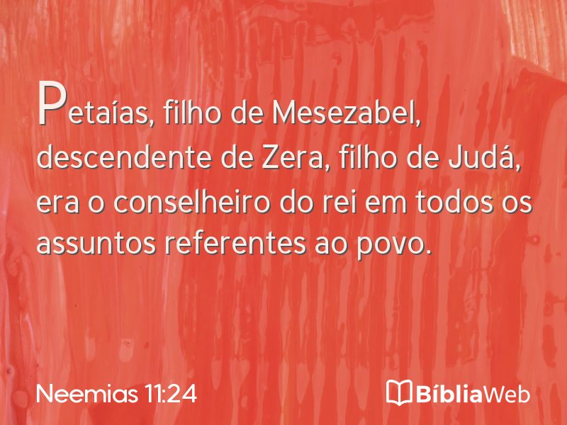 Neemias 11:24 em imagem para compartilhar