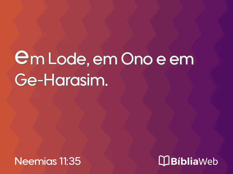 Neemias 11:35 em imagem para compartilhar