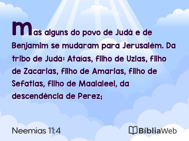 Neemias 11:4 em imagem para compartilhar
