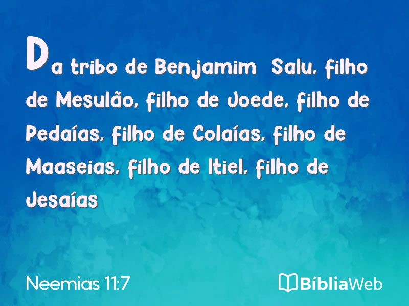 Neemias 11:7 em imagem para compartilhar