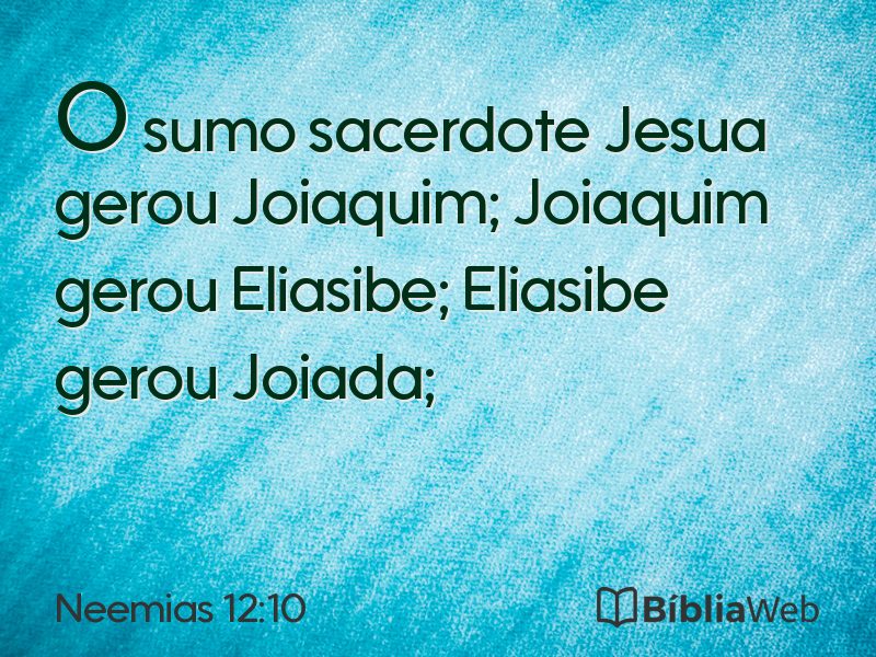 Neemias 12:10 em imagem para compartilhar