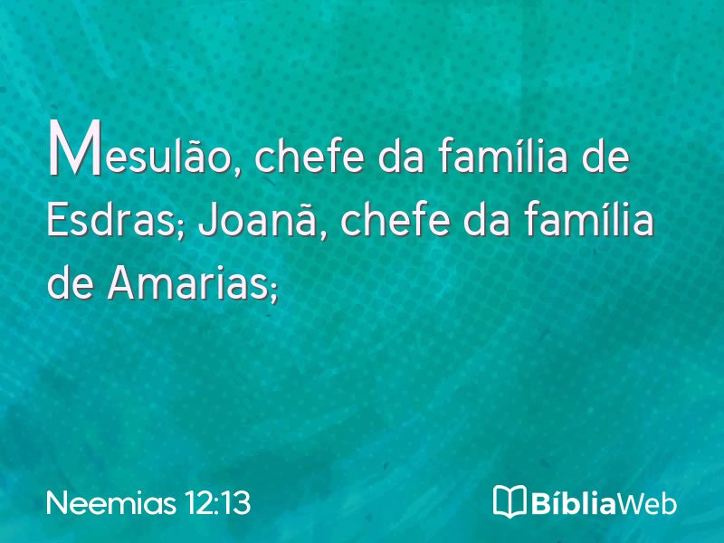 Neemias 12:13 em imagem para compartilhar