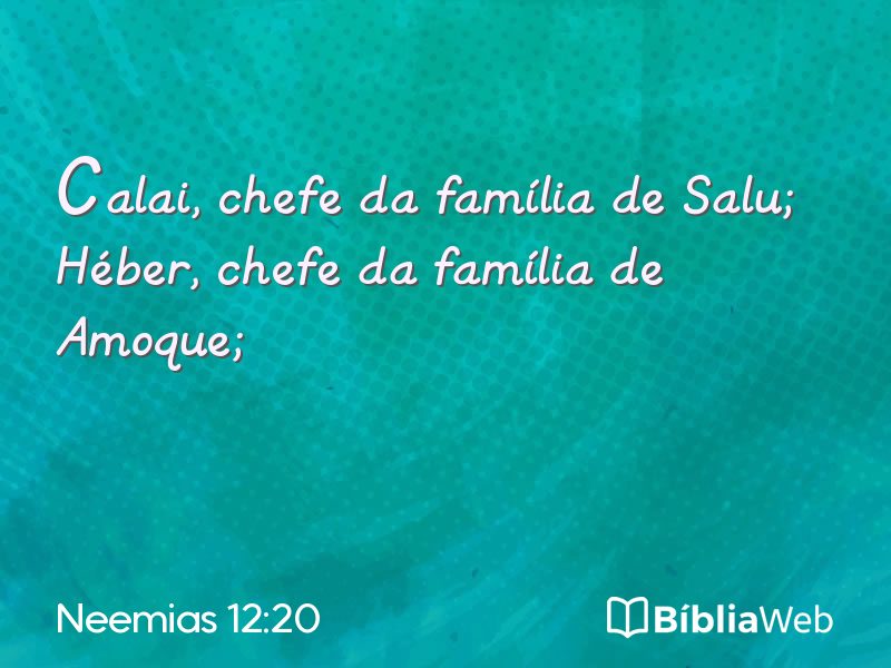 Neemias 12:20 em imagem para compartilhar