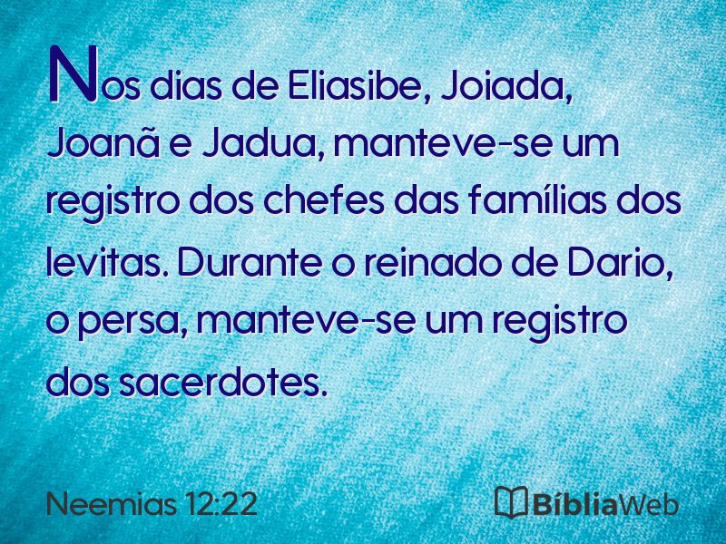 Neemias 12:22 em imagem para compartilhar