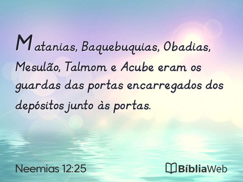 Neemias 12:25 em imagem para compartilhar