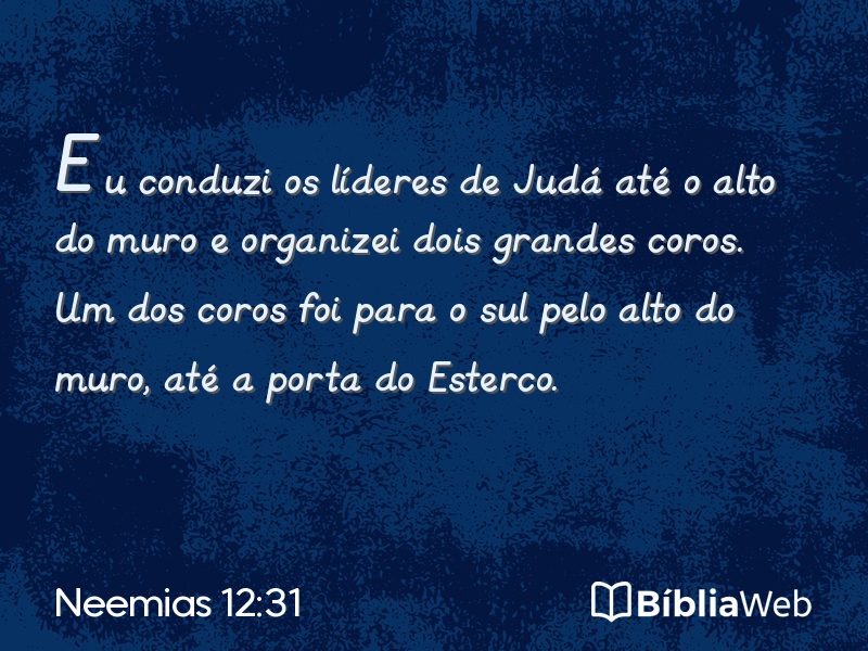 Neemias 12:31 em imagem para compartilhar