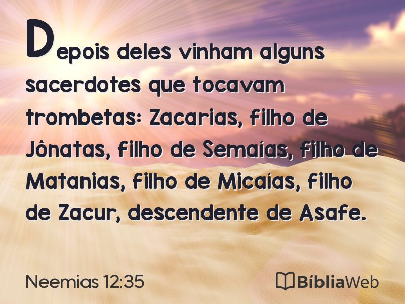 Neemias 12:35 em imagem para compartilhar