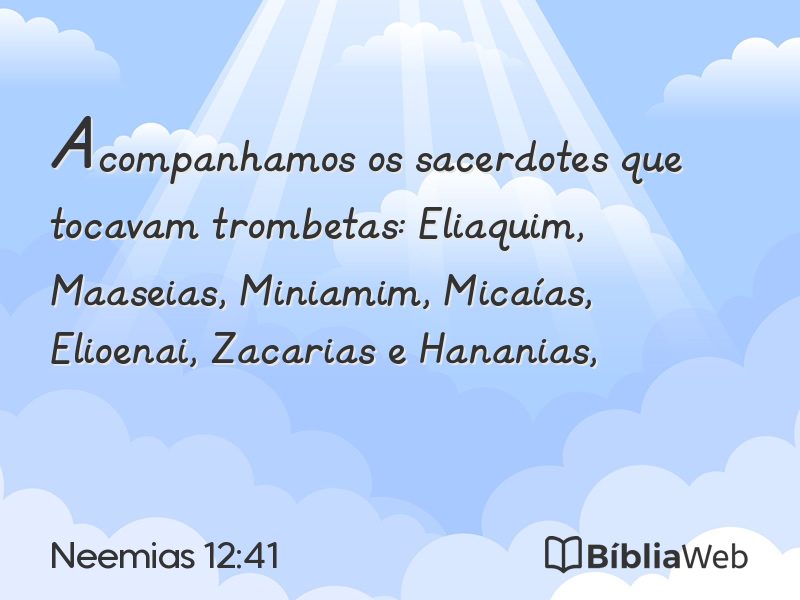 Neemias 12:41 em imagem para compartilhar