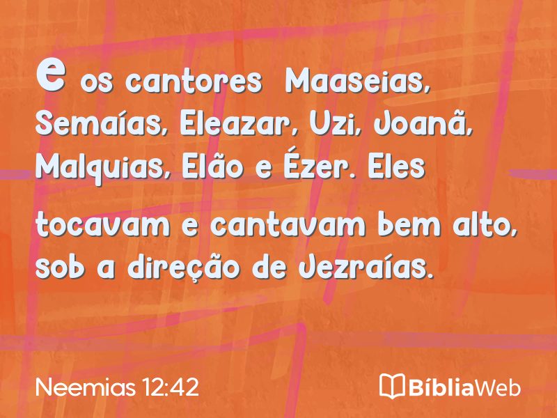 Neemias 12:42 em imagem para compartilhar