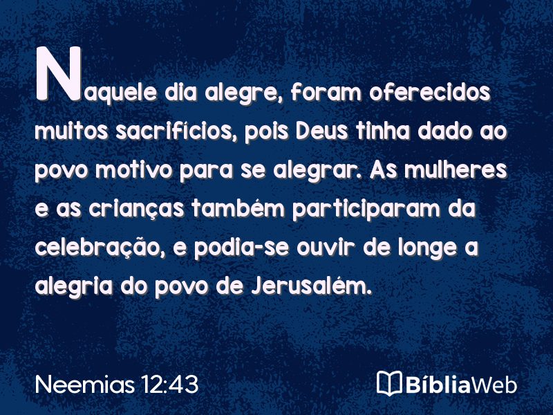 Neemias 12:43 em imagem para compartilhar