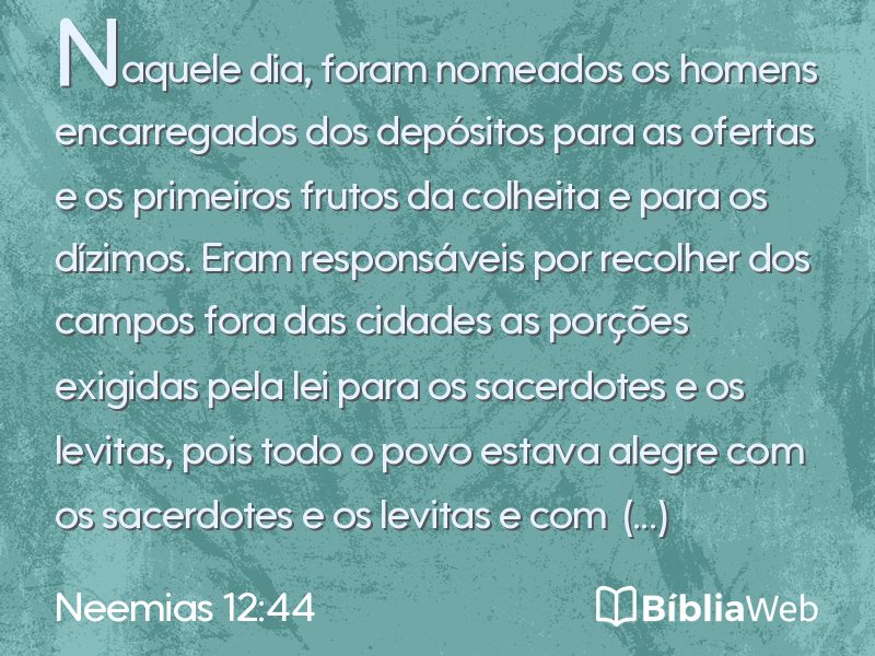 Neemias 12:44 em imagem para compartilhar