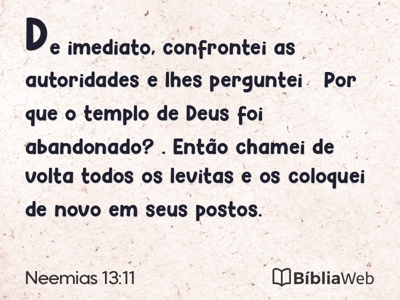 Neemias 13:11 em imagem para compartilhar