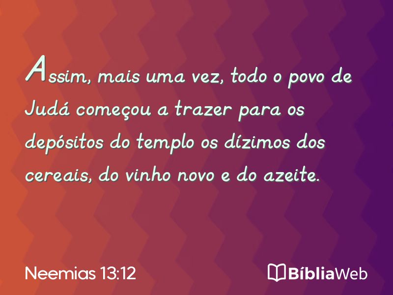 Neemias 13:12 em imagem para compartilhar