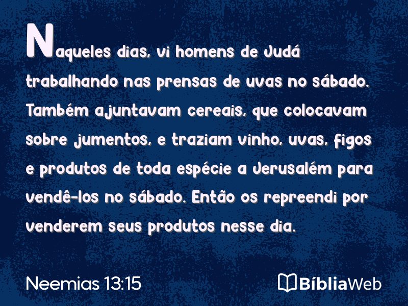Neemias 13:15 em imagem para compartilhar