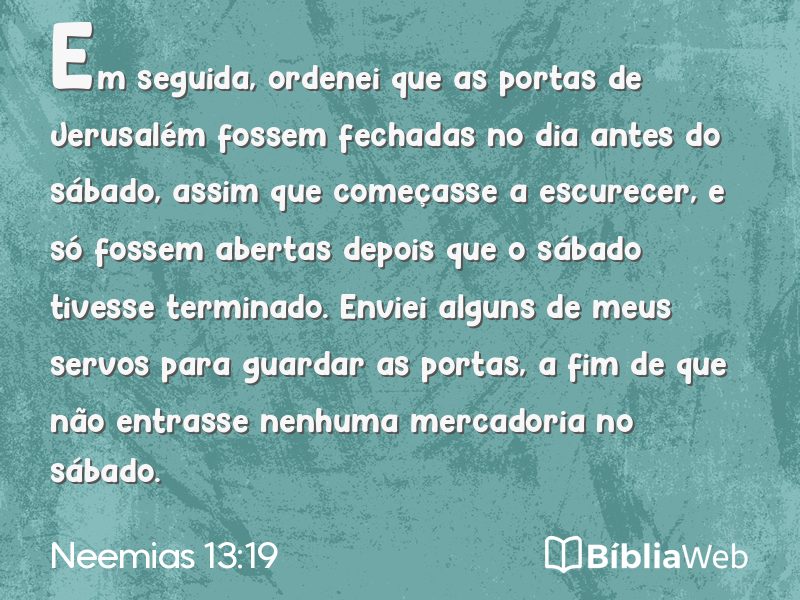 Neemias 13:19 em imagem para compartilhar