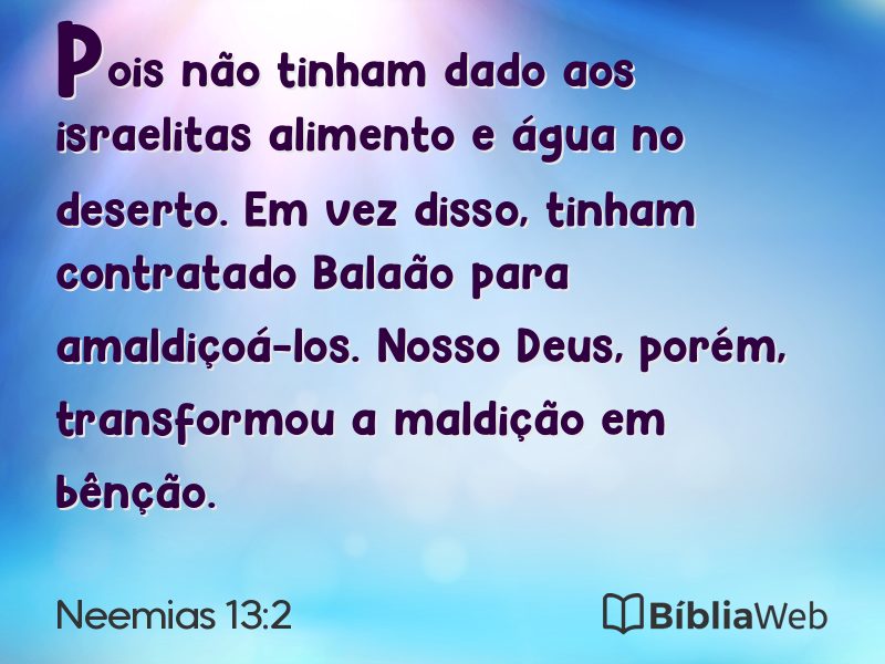 Neemias 13:2 em imagem para compartilhar