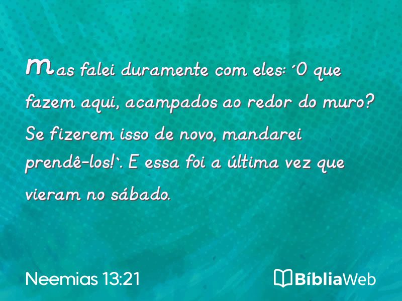Neemias 13:21 em imagem para compartilhar