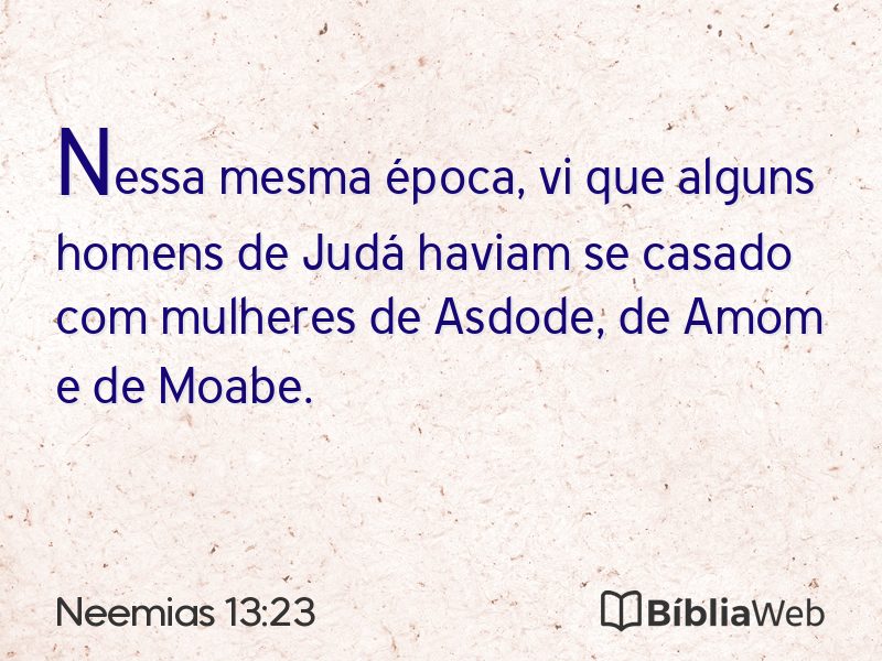 Neemias 13:23 em imagem para compartilhar