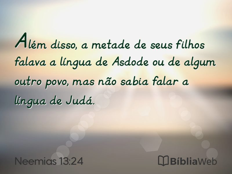 Neemias 13:24 em imagem para compartilhar