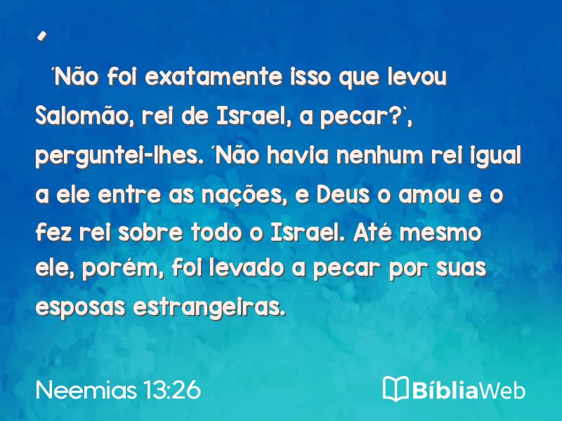 Neemias 13:26 em imagem para compartilhar