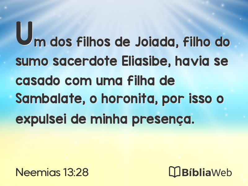 Neemias 13:28 em imagem para compartilhar