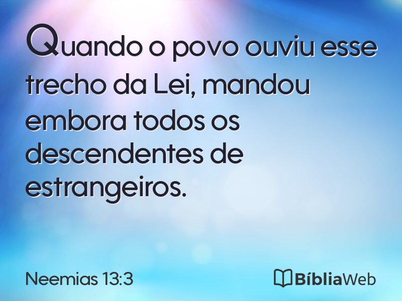 Neemias 13:3 em imagem para compartilhar