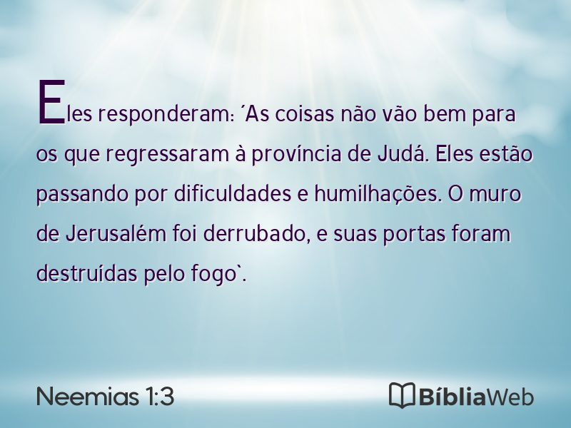 Neemias 1:3 em imagem para compartilhar