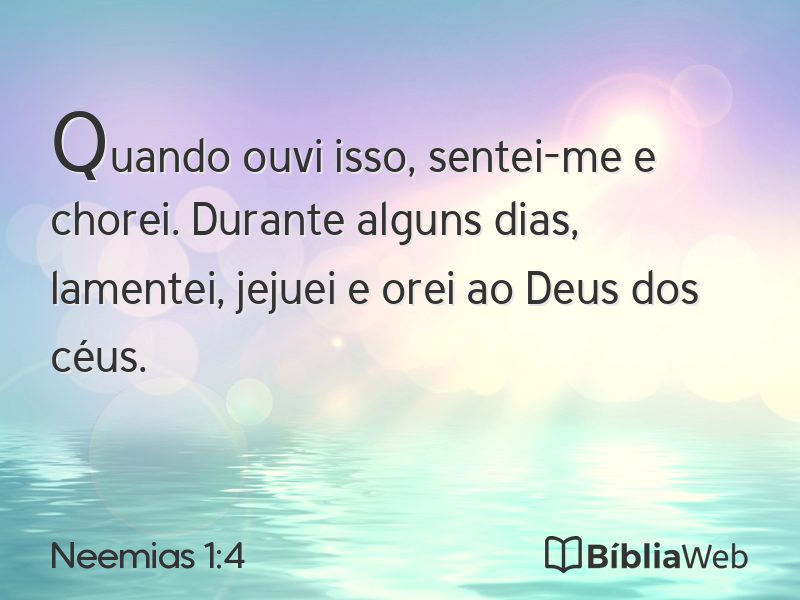 Neemias 1:4 em imagem para compartilhar