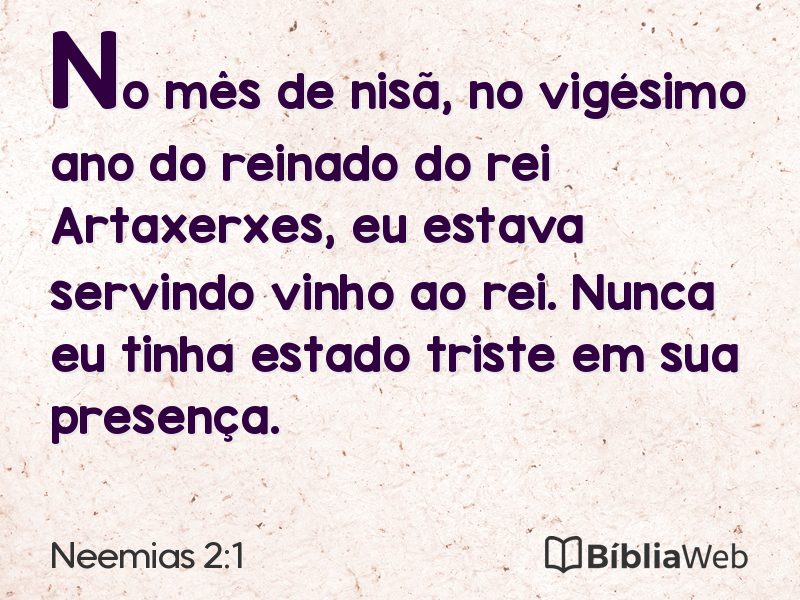 Neemias 2:1 em imagem para compartilhar