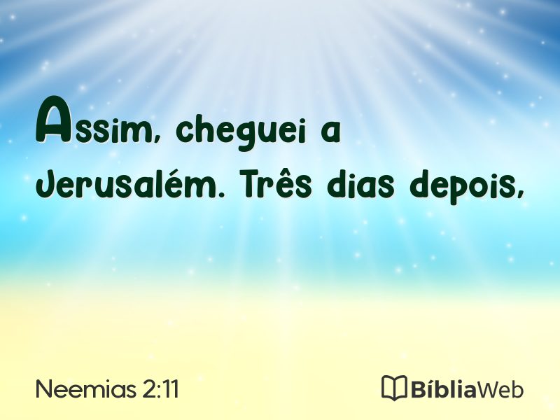 Neemias 2:11 em imagem para compartilhar