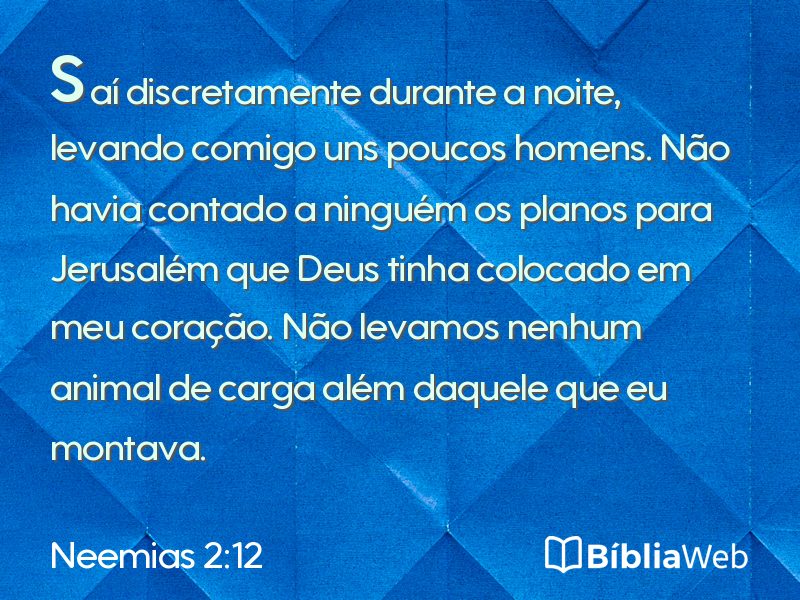 Neemias 2:12 em imagem para compartilhar