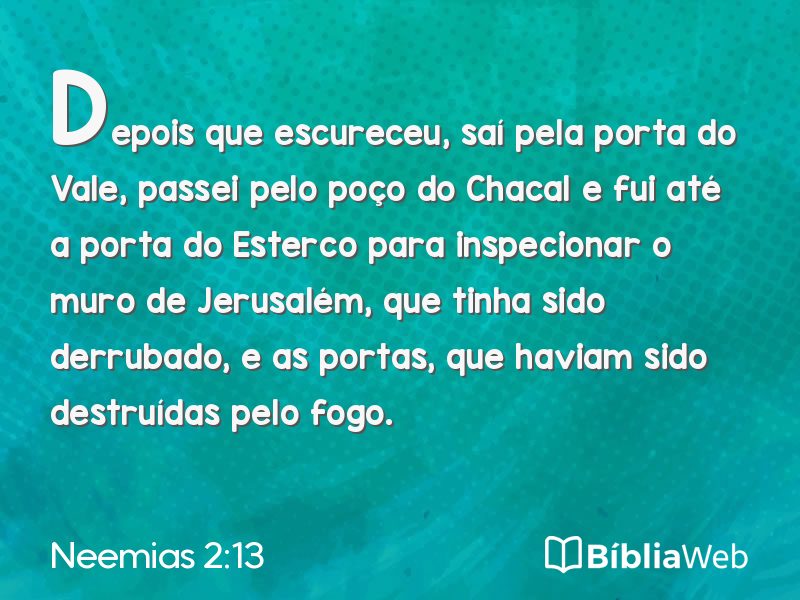 Neemias 2:13 em imagem para compartilhar