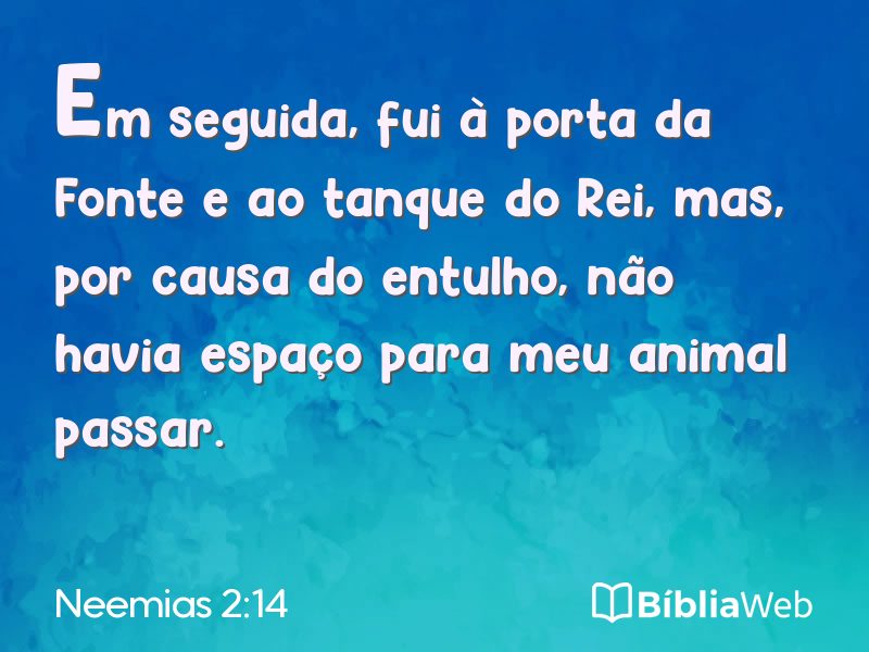 Neemias 2:14 em imagem para compartilhar