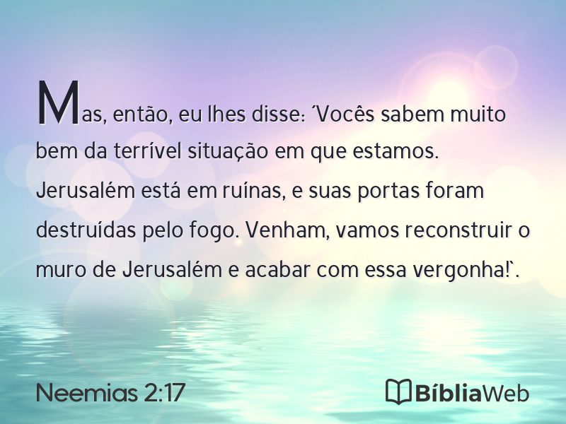 Neemias 2:17 em imagem para compartilhar