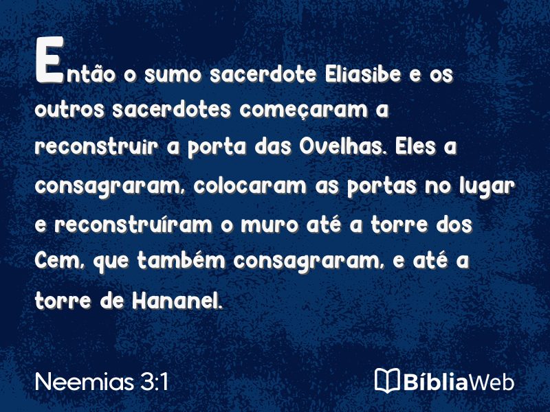 Neemias 3:1 em imagem para compartilhar