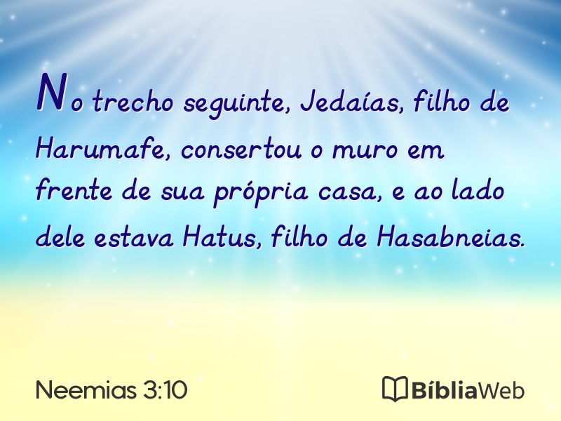 Neemias 3:10 em imagem para compartilhar