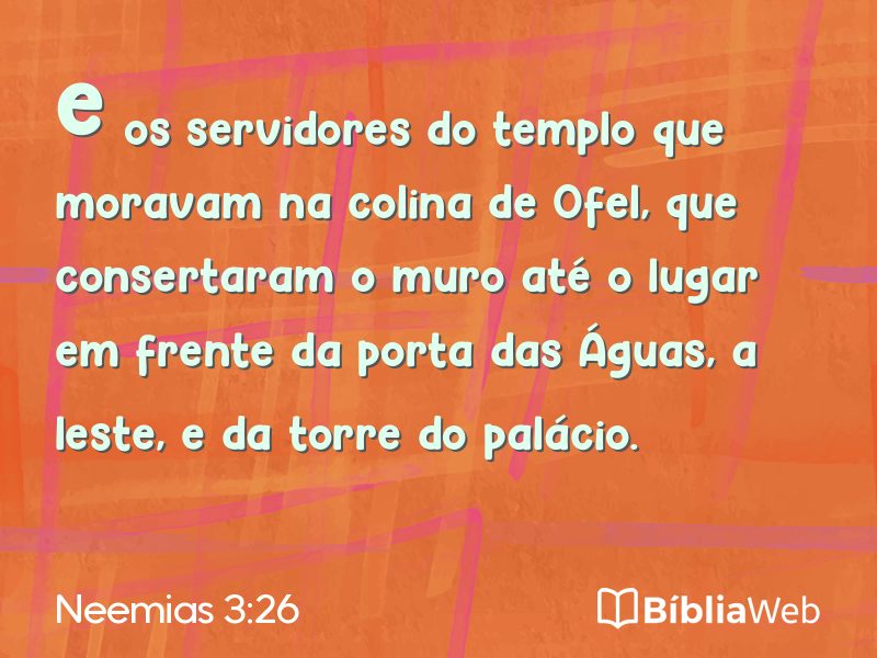Neemias 3:26 em imagem para compartilhar