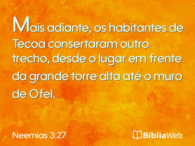 Neemias 3:27 em imagem para compartilhar