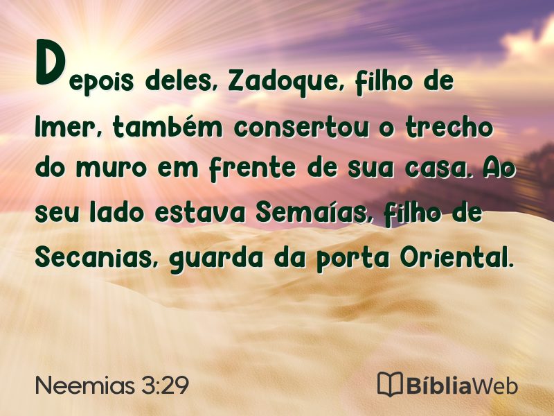 Neemias 3:29 em imagem para compartilhar
