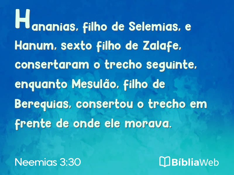 Neemias 3:30 em imagem para compartilhar