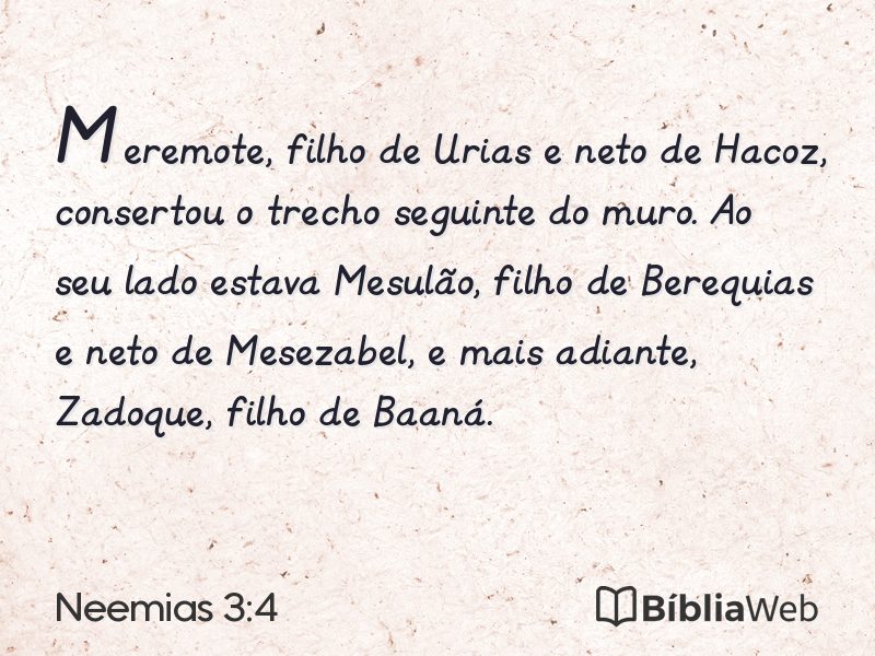 Neemias 3:4 em imagem para compartilhar