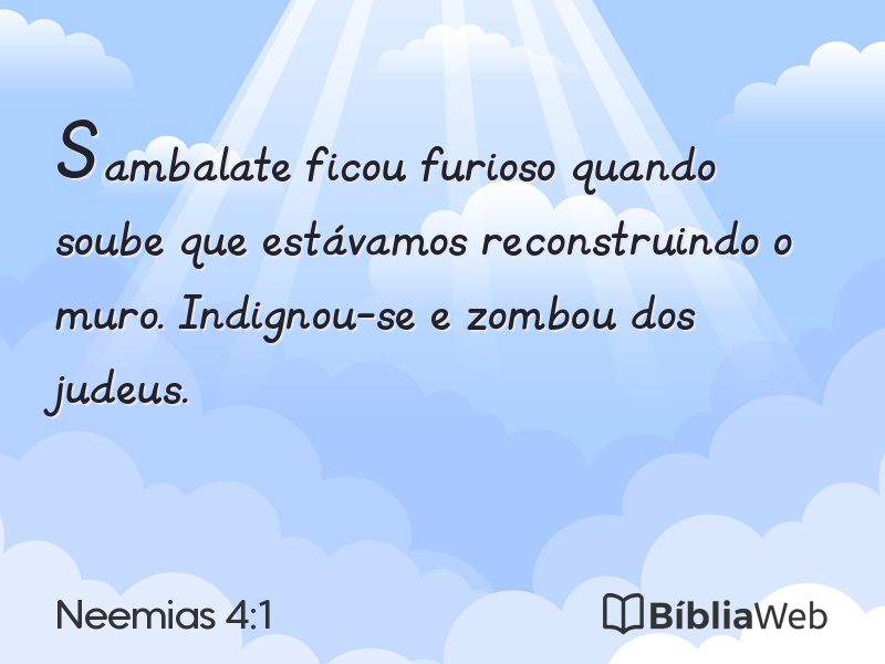 Neemias 4:1 em imagem para compartilhar