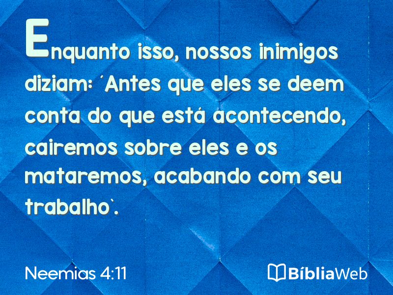 Neemias 4:11 em imagem para compartilhar