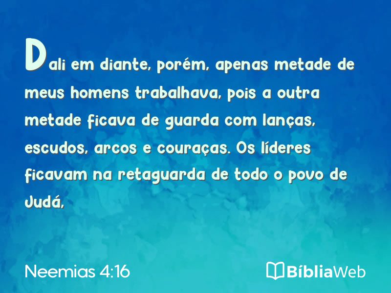 Neemias 4:16 em imagem para compartilhar