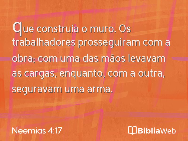 Neemias 4:17 em imagem para compartilhar