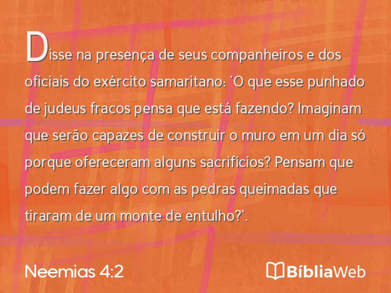 Neemias 4:2 em imagem para compartilhar