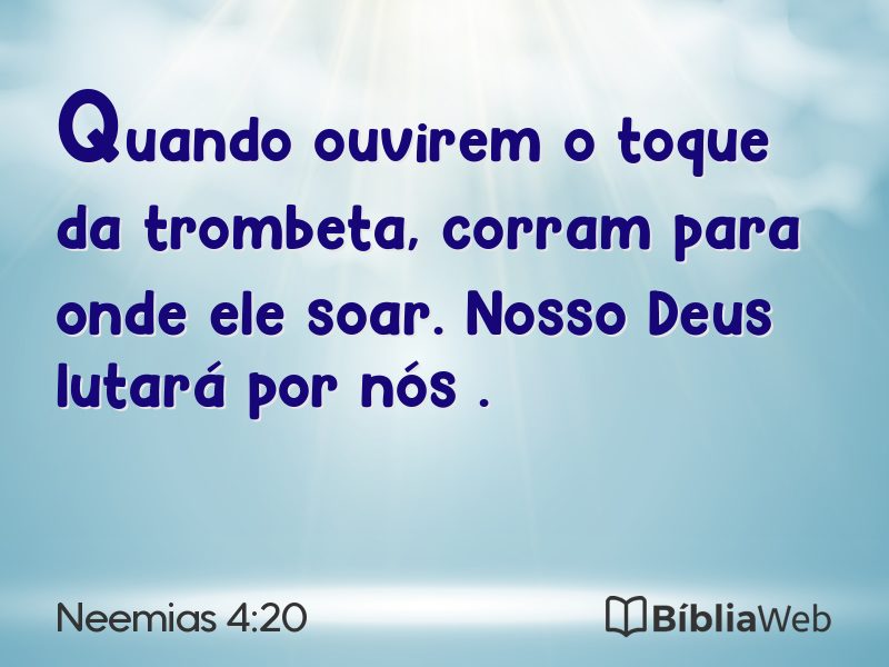 Neemias 4:20 em imagem para compartilhar
