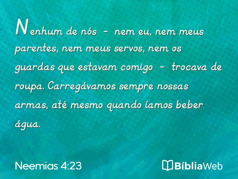 Neemias 4:23 em imagem para compartilhar